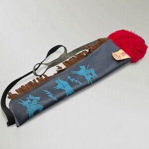 THE CHEROKEES Qualla Reservation 15" Quiver/Rifle Holster w/Fur Fringe Toy 80's